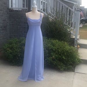 Size 2 David's Bridal Soft Blue Dress